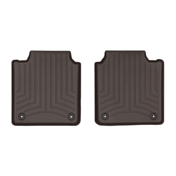 WeatherTech Custom Fit FloorLiners compatible with Porsche Panamera E-Hybrid, Panamera - 2nd Row (2-Piece Liner), Cocoa