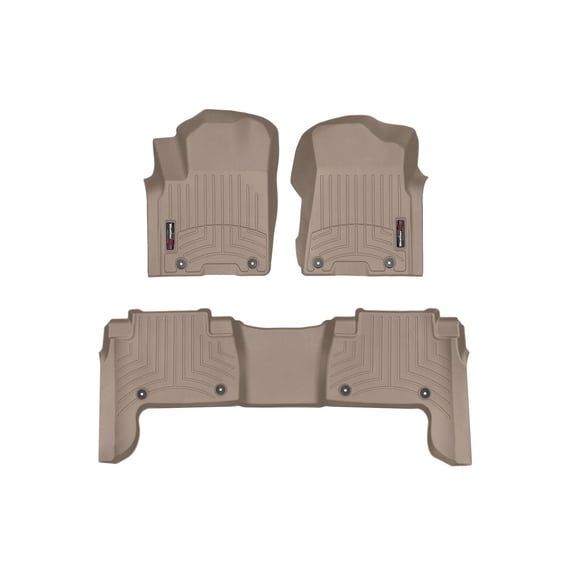WeatherTech Custom Fit FloorLiners compatible with QX80, Armada - 1st & 2nd Row, Tan