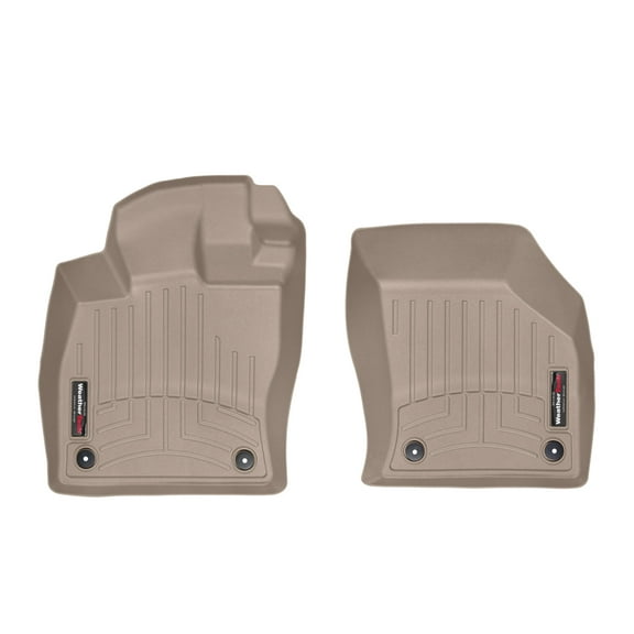 WeatherTech Custom Fit FloorLiners compatible with S3, A3, A3 Sportback e-tron, RS3, Golf SportWagen, Golf R - 1st Row (Driver & Passenger), Tan