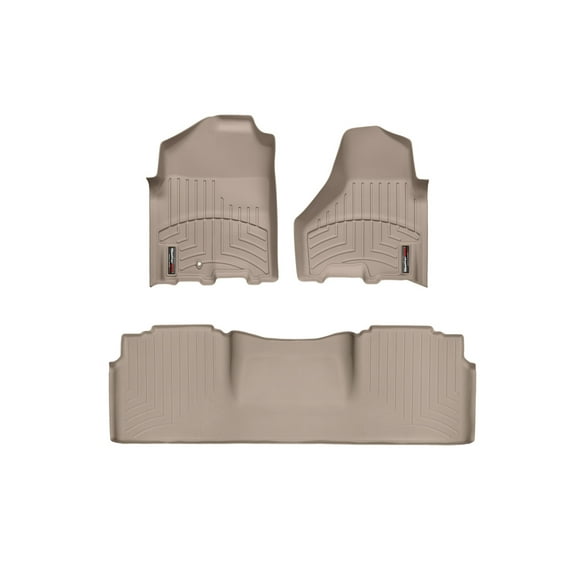 WeatherTech Custom Fit FloorLiners compatible with Ram 2500/3500, Ram Truck 2500/3500 - 1st & 2nd Row, Tan