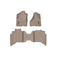 thumbnail image 1 of WeatherTech Custom Fit FloorLiners compatible with 2019-2025 Dodge Ram Truck 2500/3500 - 1st & 2nd Row, Tan, 1 of 5