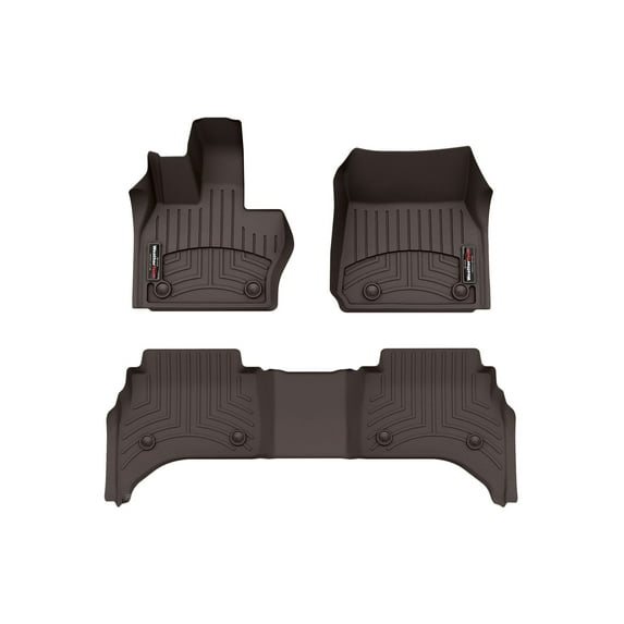 WeatherTech Custom Fit FloorLiners compatible with Land Rover Rover Range Rover Sport PHEV, Range Rover PHEV, Range Rover Sport, Range Rover - 1st & 2nd Row, Cocoa