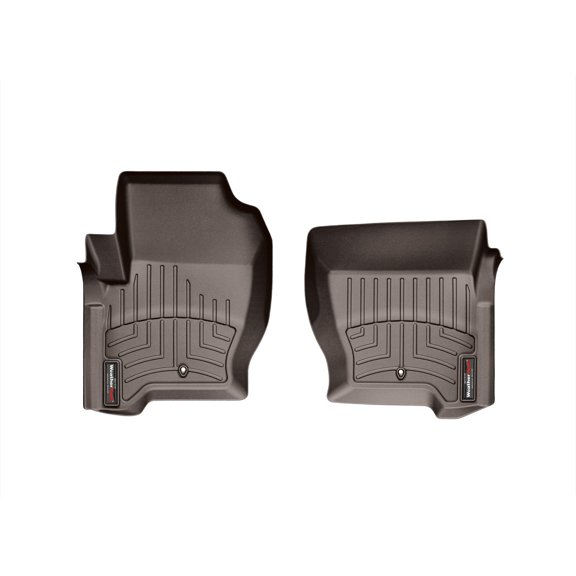 WeatherTech Custom Fit FloorLiners compatible with Land Rover Rover Range Rover Sport, LR4/Discovery 4 - 1st Row (Driver & Passenger), Cocoa