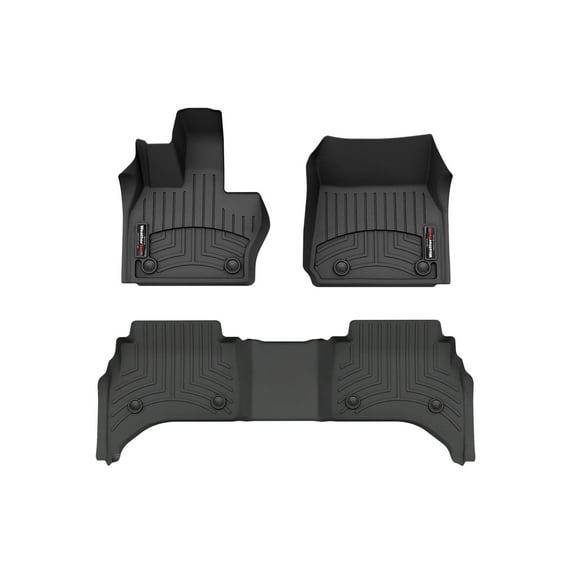 WeatherTech Custom Fit FloorLiners compatible with Land Rover Rover Range Rover Sport PHEV, Range Rover PHEV, Range Rover, Range Rover Sport - 1st & 2nd Row, Black