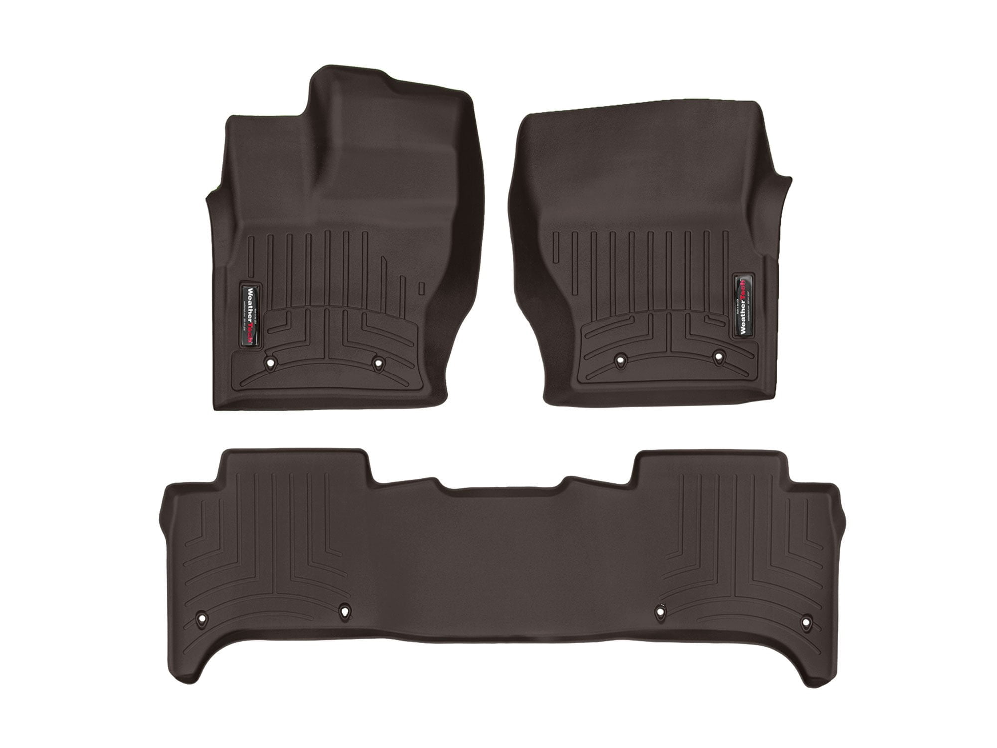 WeatherTech Custom Fit FloorLiner For Land Rover Range Rover Sport – Laser-Measured Cocoa Mats, 1st & 2nd Row Protection