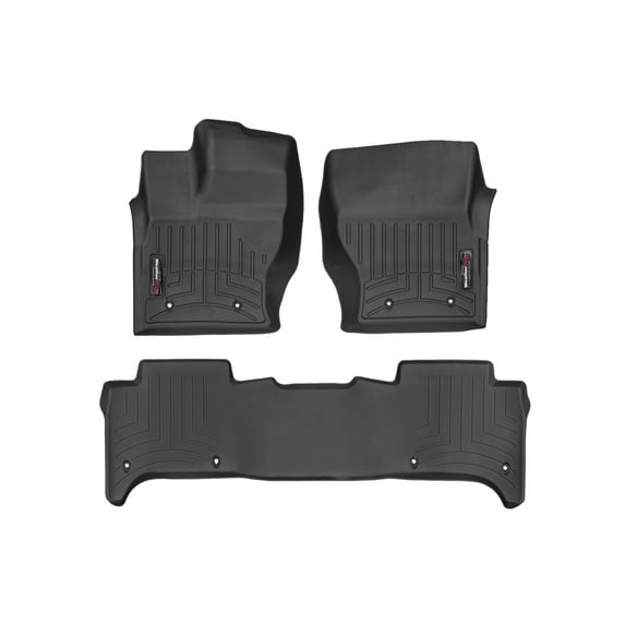 WeatherTech Custom Fit FloorLiners compatible with Land Rover Rover Range Rover Sport, Range Rover Sport PHEV - 1st & 2nd Row, Black