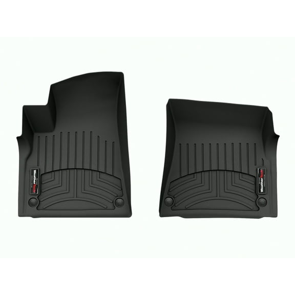 WeatherTech Custom Fit FloorLiners compatible with Rivian R1T, R1S - 1st Row (Driver & Passenger), Black