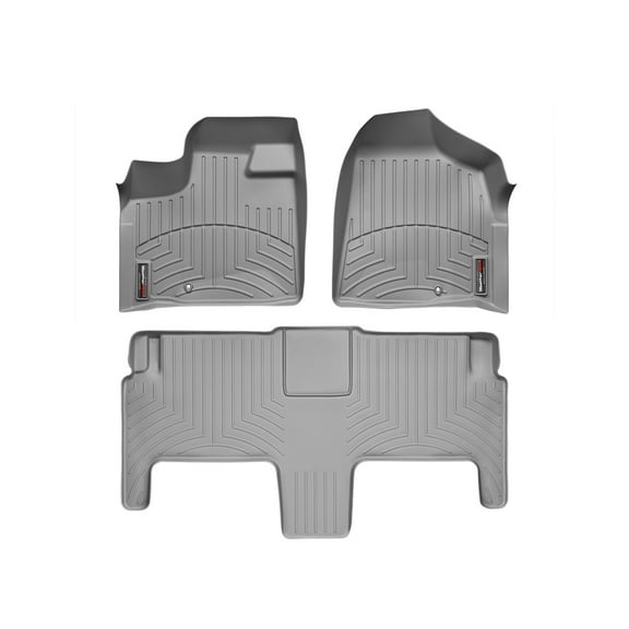 WeatherTech Custom Fit FloorLiners compatible with Town & Country Van, Routan - 1st & 2nd Row, Grey