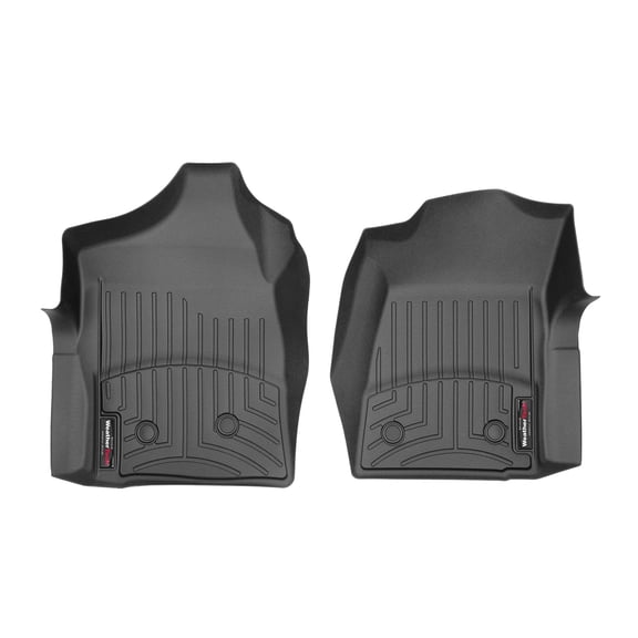 WeatherTech Custom Fit FloorLiners compatible with Silverado, Sierra - 1st Row (Driver & Passenger), Black