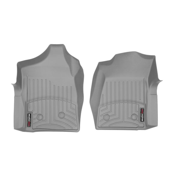 WeatherTech Custom Fit FloorLiners compatible with Sierra, Silverado - 1st Row (Driver & Passenger), Grey