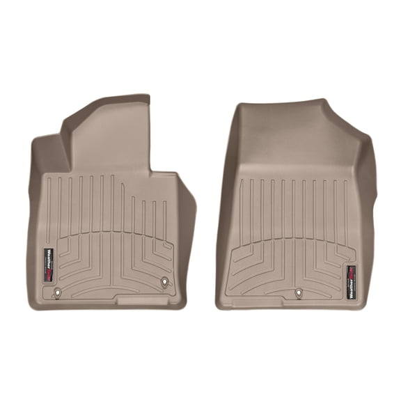 WeatherTech Custom Fit FloorLiners compatible with Sonata Plug-In Hybrid, Sonata, Sonata Hybrid, Optima - 1st Row (Driver & Passenger), Tan