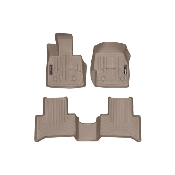 WeatherTech Custom Fit FloorLiners compatible with Alfa Romeo Stelvio, Stelvio Quadrifoglio - 1st & 2nd Row, Tan