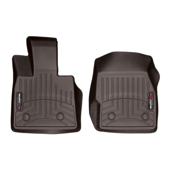 WeatherTech Custom Fit FloorLiners compatible with Alfa Romeo Stelvio Quadrifoglio, Stelvio - 1st Row (Driver & Passenger), Cocoa