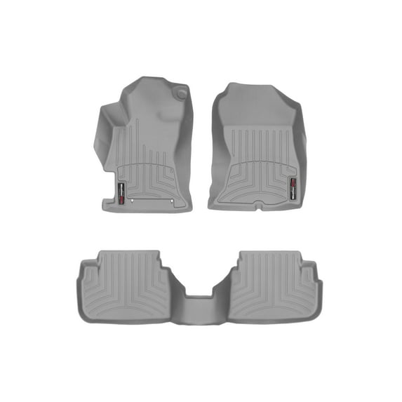 WeatherTech Custom Fit FloorLiners compatible with Subaru Impreza, Crosstrek - 1st & 2nd Row, Grey