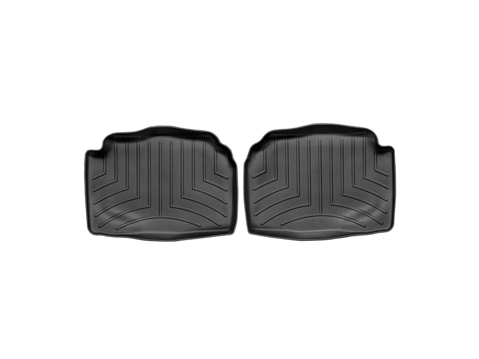 WeatherTech Custom Fit FloorLiners compatible with Subaru Impreza, Impreza WRX STi, Forester, Impreza WRX - 2nd Row (2-Piece Liner), Black