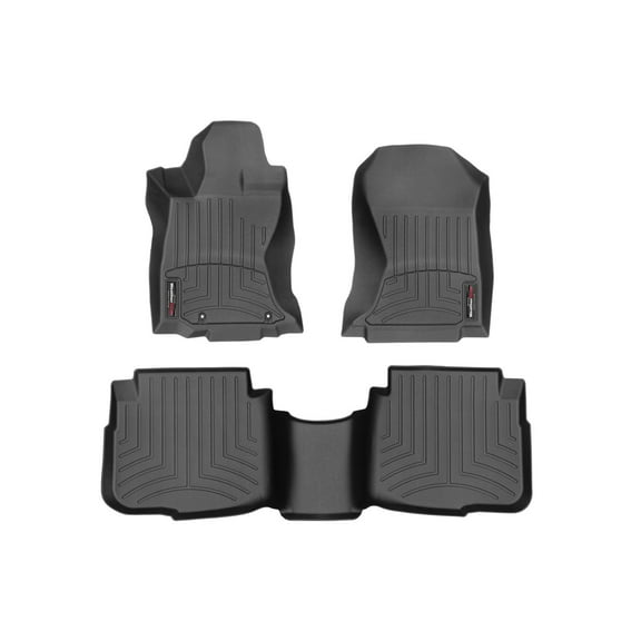 WeatherTech Custom Fit FloorLiners compatible with Subaru Legacy, Outback - 1st & 2nd Row, Black