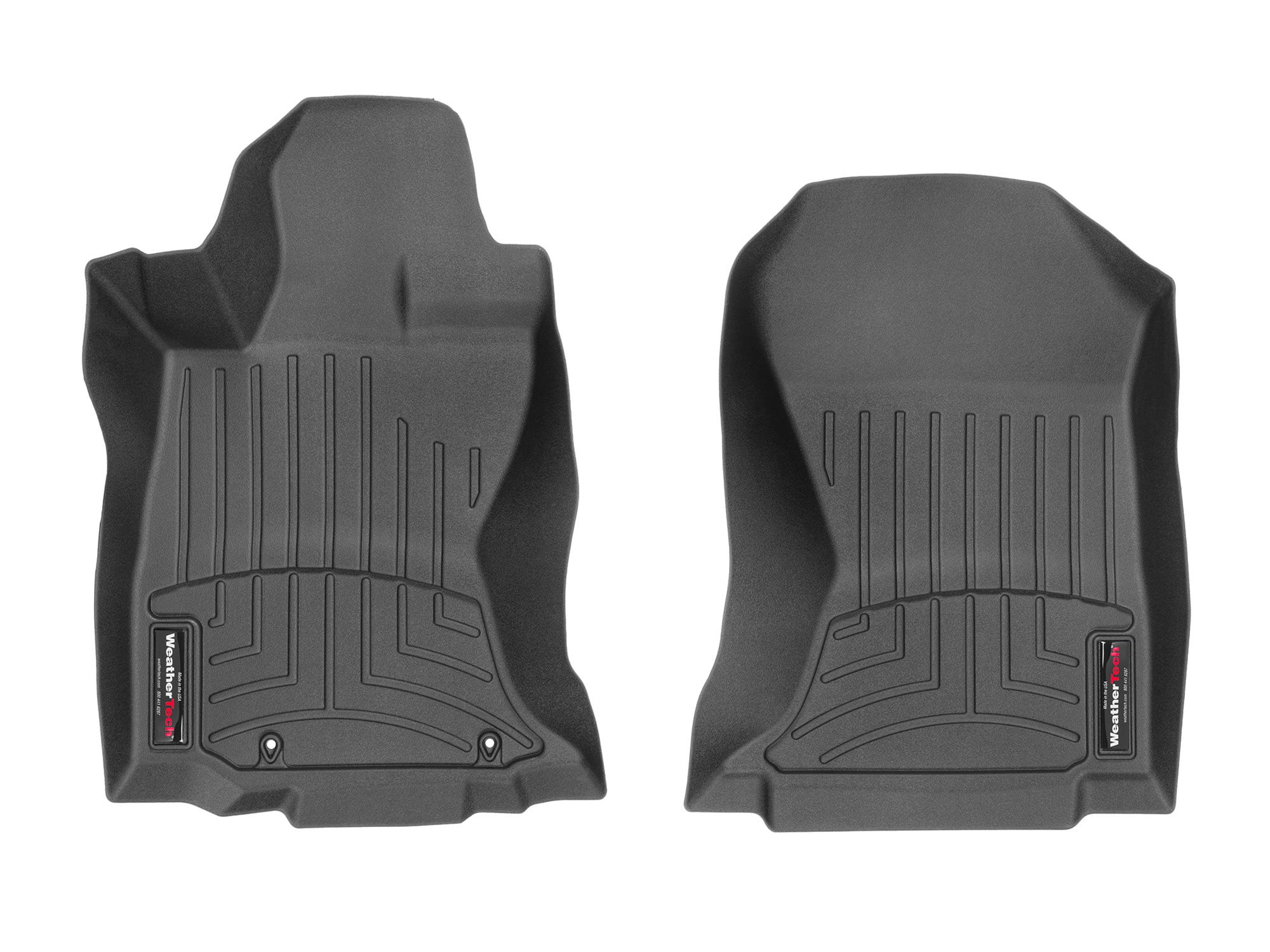 WeatherTech Custom Fit FloorLiners compatible with Subaru Outback, Legacy - 1st Row (Driver & Passenger), Black