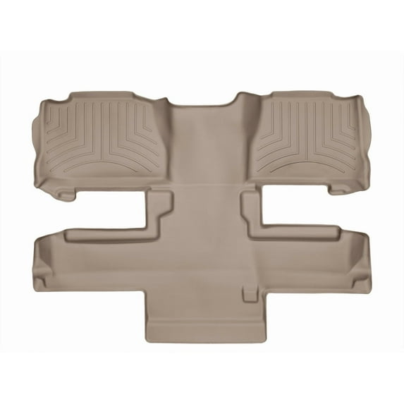 WeatherTech Custom Fit FloorLiners compatible with Tahoe, Yukon - 2nd Row (includes center aisle piece), Tan