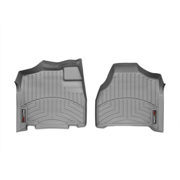 WeatherTech Custom Fit FloorLiners compatible with Town & Country Van, Grand Caravan - 1st Row (Driver & Passenger), Grey