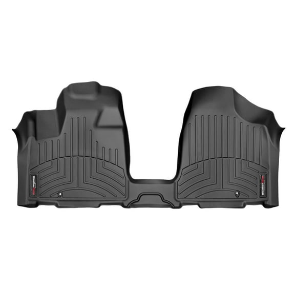 WeatherTech Custom Fit FloorLiners compatible with Grand Caravan, Town & Country Van - 1st Row - Over The Hump, Black