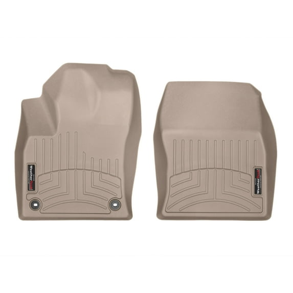 WeatherTech Custom Fit FloorLiners compatible with Toyota Prius Prime, Prius - 1st Row (Driver & Passenger), Tan