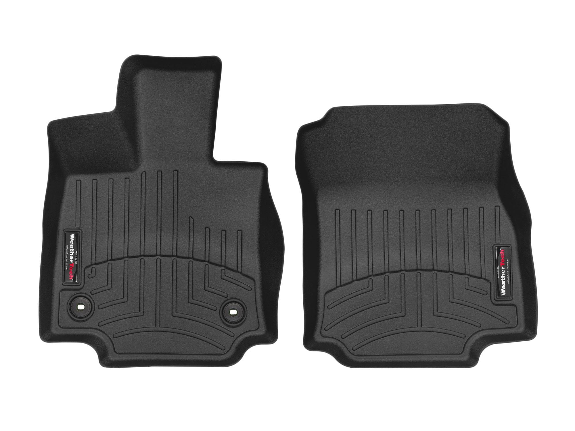 WeatherTech Custom Fit FloorLiners compatible with Toyota RAV4, Venza, RAV4 Hybrid - 1st Row (Driver & Passenger), Black