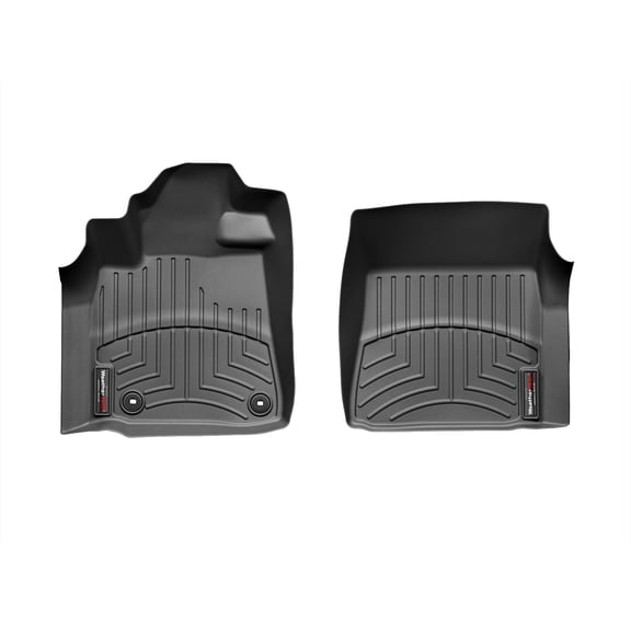 WeatherTech Custom Fit FloorLiners compatible with Toyota Tundra, Sequoia - 1st Row (Driver & Passenger), Black