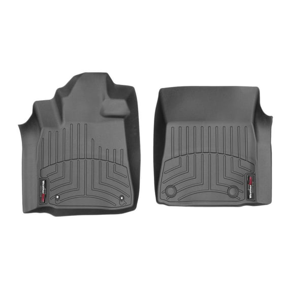 WeatherTech Custom Fit FloorLiners compatible with Toyota Sequoia, Tundra - 1st Row (Driver & Passenger), Black