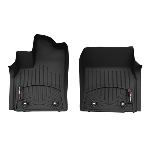 WeatherTech Custom Fit FloorLiners compatible with Toyota Tundra Hybrid, Tundra - 1st Row (Driver & Passenger), Black