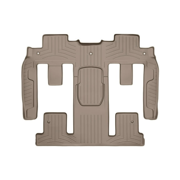 WeatherTech Custom Fit FloorLiners compatible with Enclave, Acadia, Traverse, Acadia Limited - One piece - 2nd and 3rd row coverage, Tan