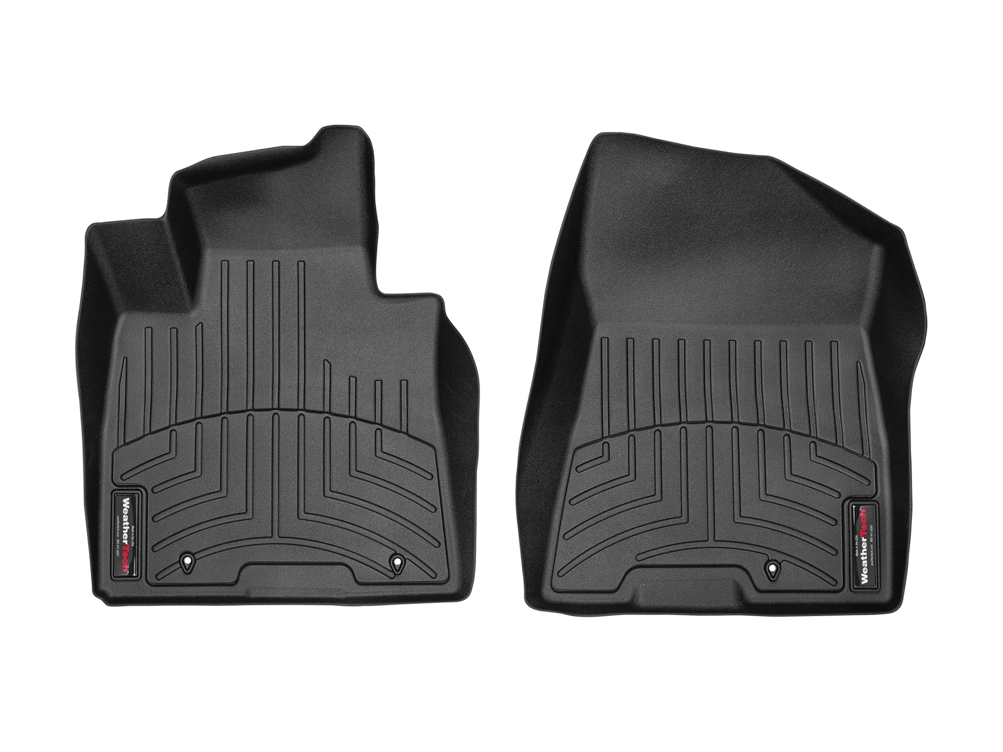WeatherTech Custom Fit FloorLiners compatible with Sportage, Tucson - 1st Row (Driver & Passenger), Black