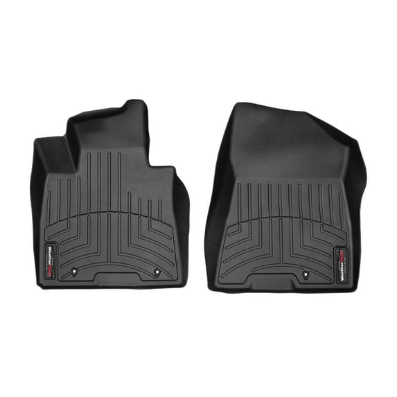 WeatherTech Custom Fit FloorLiners compatible with Sportage, Tucson - 1st Row (Driver & Passenger), Black