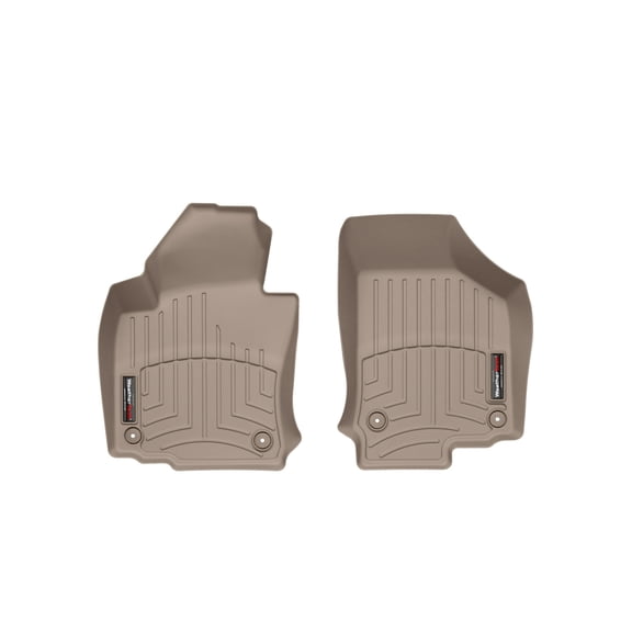 WeatherTech Custom Fit FloorLiners compatible with VW Eos, Jetta, Golf R, Jetta SportWagen, Golf R32 - 1st Row (Driver & Passenger), Tan