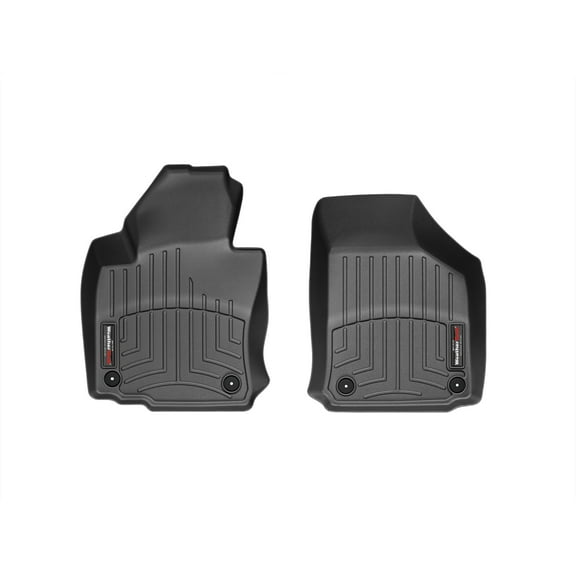 WeatherTech Custom Fit FloorLiners compatible with VW Eos, Golf, Golf R32, Jetta GLI, Golf R - 1st Row (Driver & Passenger), Black