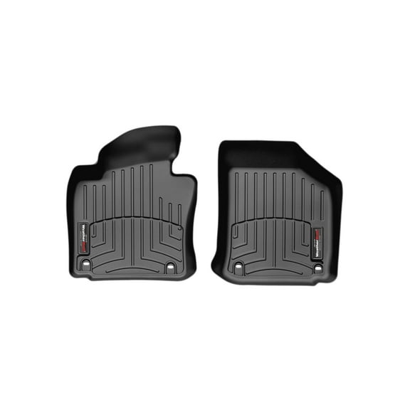 WeatherTech Custom Fit FloorLiners compatible with VW Golf GTI, Golf, Jetta, Jetta GLI, Rabbit - 1st Row (Driver & Passenger), Black