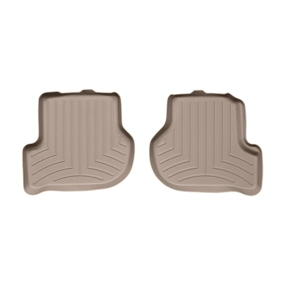 WeatherTech Custom Fit FloorLiners compatible with VW Golf GTI, Golf R32, Jetta - 2nd Row (2-Piece Liner), Tan
