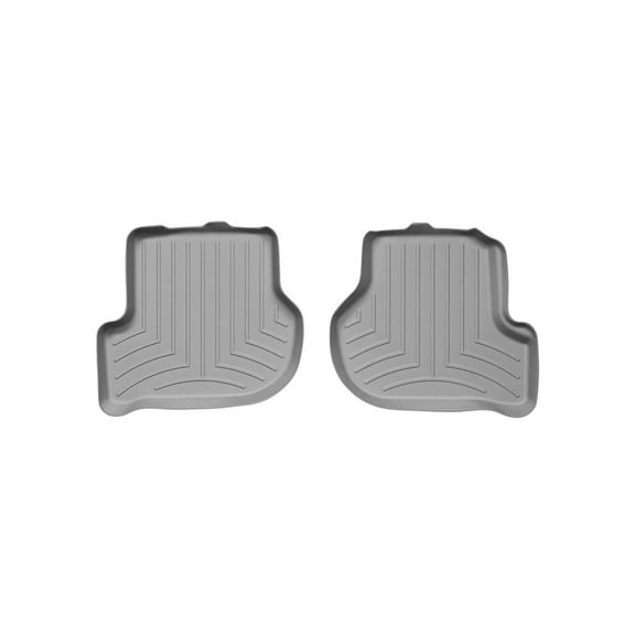 WeatherTech Custom Fit FloorLiners compatible with VW Golf GTI, Jetta GLI, Rabbit, Golf R, Jetta SportWagen - 2nd Row (2-Piece Liner), Grey
