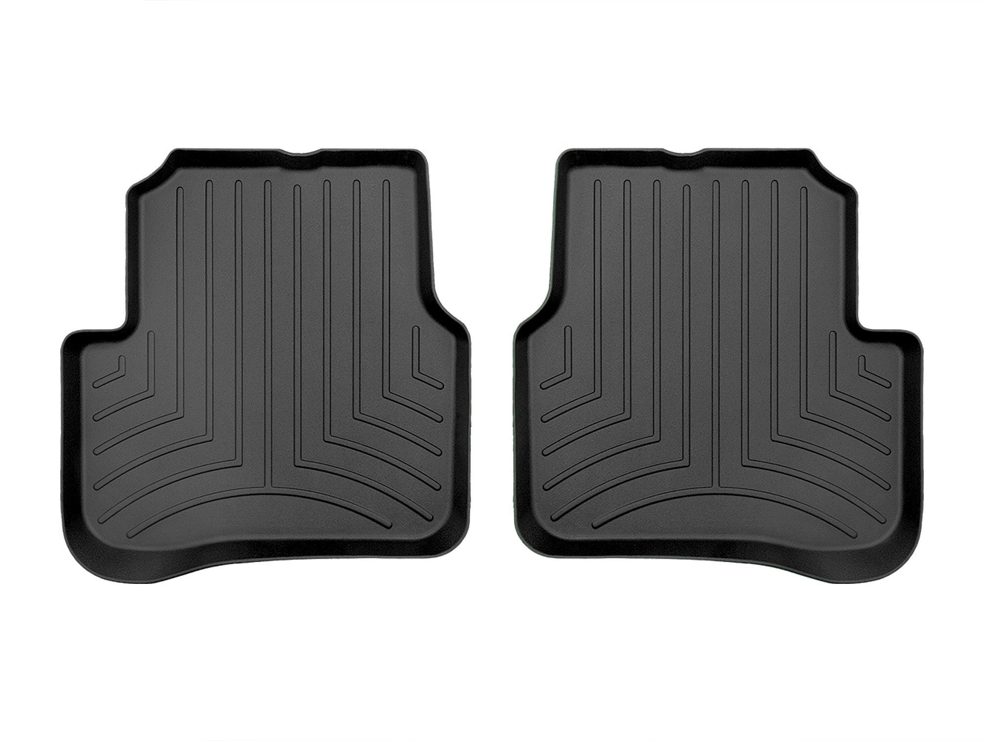 WeatherTech Custom Fit FloorLiners compatible with VW Passat, CC - 2nd Row (2-Piece Liner), Black
