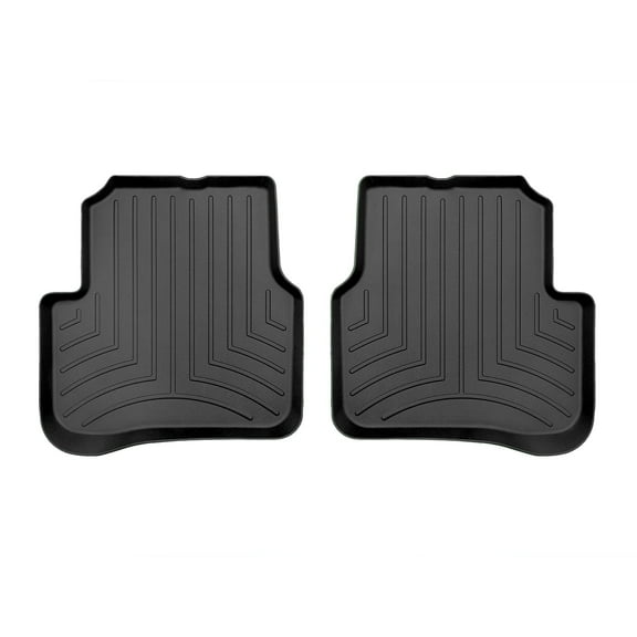 WeatherTech Custom Fit FloorLiners compatible with VW Passat, CC - 2nd Row (2-Piece Liner), Black