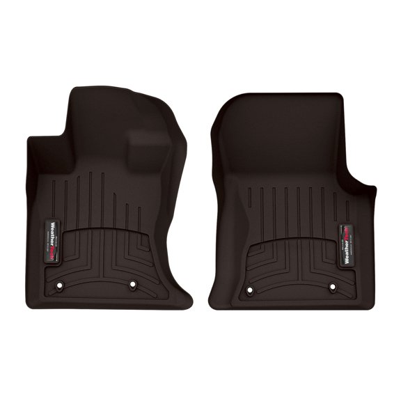 WeatherTech Custom Fit FloorLiners compatible with Velar, F-Pace - 1st Row (Driver & Passenger), Cocoa