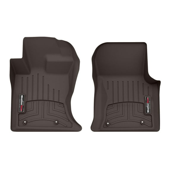 WeatherTech Custom Fit FloorLiners compatible with Velar, F-Pace - 1st Row (Driver & Passenger), Cocoa
