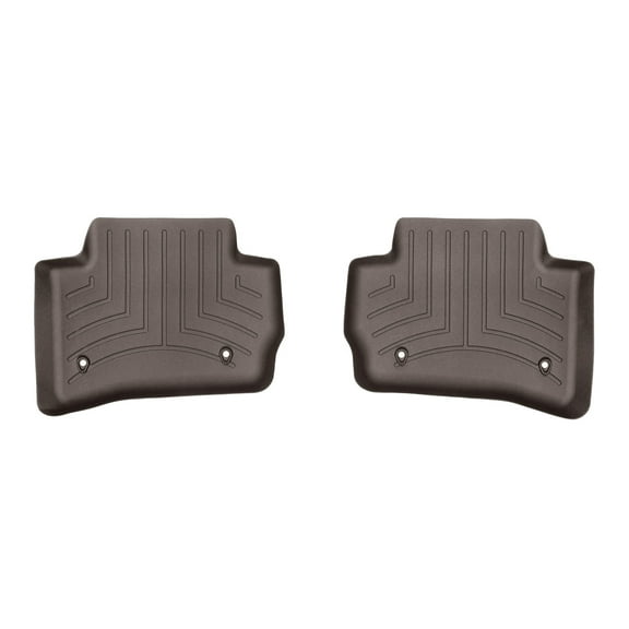WeatherTech Custom Fit FloorLiners compatible with F-Pace, Velar - 2nd Row (2-Piece Liner), Cocoa