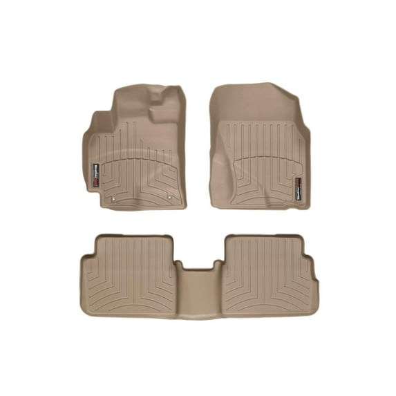 WeatherTech Custom Fit FloorLiners compatible with Vibe, Corolla, Matrix - 1st & 2nd Row, Tan