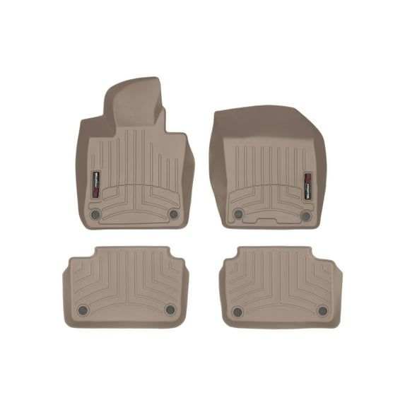 WeatherTech Custom Fit FloorLiners compatible with Volvo V60, V60 Recharge, S60, V60 Plug-In Hybrid - 1st & 2nd Row (2-pc. Rear Liner), Tan