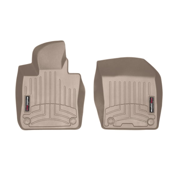 WeatherTech Custom Fit FloorLiners compatible with Volvo V60 Recharge, V60, S60, V60 Cross Country - 1st Row (Driver & Passenger), Tan