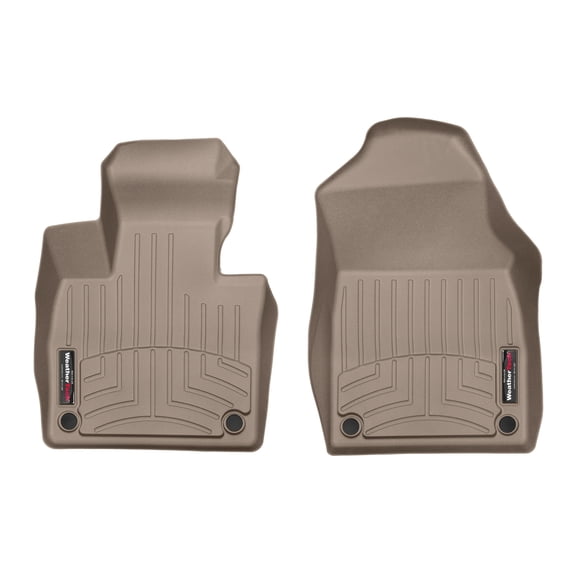 WeatherTech Custom Fit FloorLiners compatible with Volvo XC90, XC90 Plug-In Hybrid, XC90 Recharge - 1st Row (Driver & Passenger), Tan