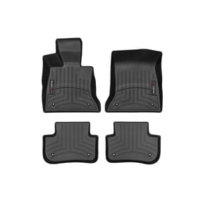 WeatherTech Custom Fit FloorLiners compatible with Rolls Royce Wraith Black Badge, Dawn, Wraith - 1st & 2nd Row (2-pc. Rear Liner), Black