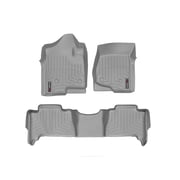 WeatherTech Custom Fit FloorLiners compatible with 2011-2013 Chevrolet Tahoe - 1st & 2nd Row, Grey