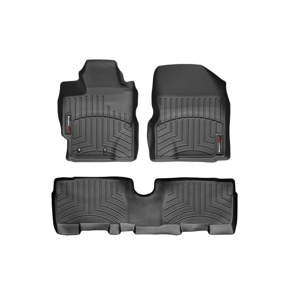 WeatherTech Custom Fit FloorLiners compatible with xD, Yaris - 1st & 2nd Row, Black