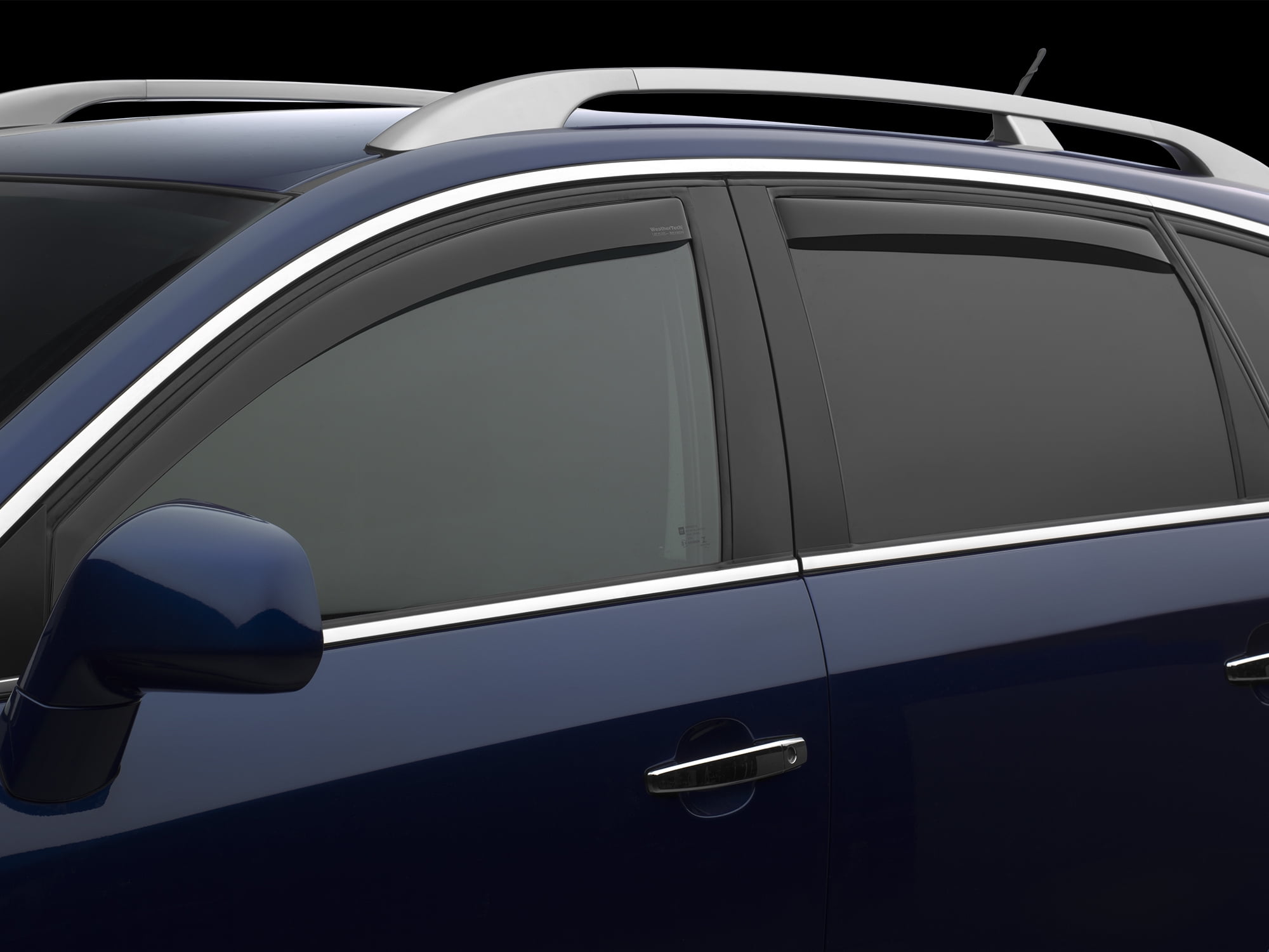 WeatherTech Side Window Deflectors For Nissan Altima - Dark Tint, Rear Pair, In-Channel Fit